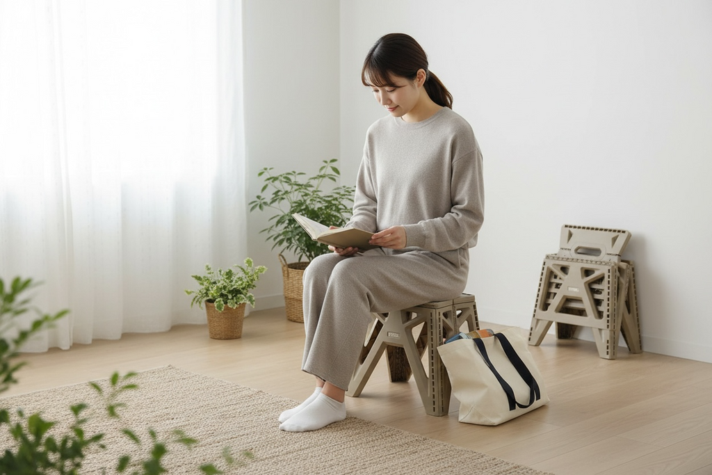 Non Slip Heavy Duty Plastic Folding Stool