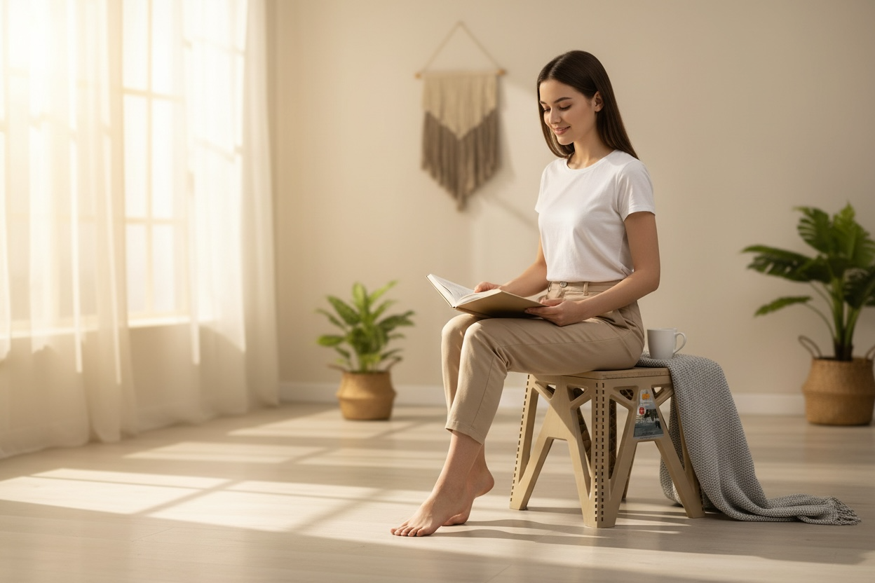 Non Slip Heavy Duty Plastic Folding Stool