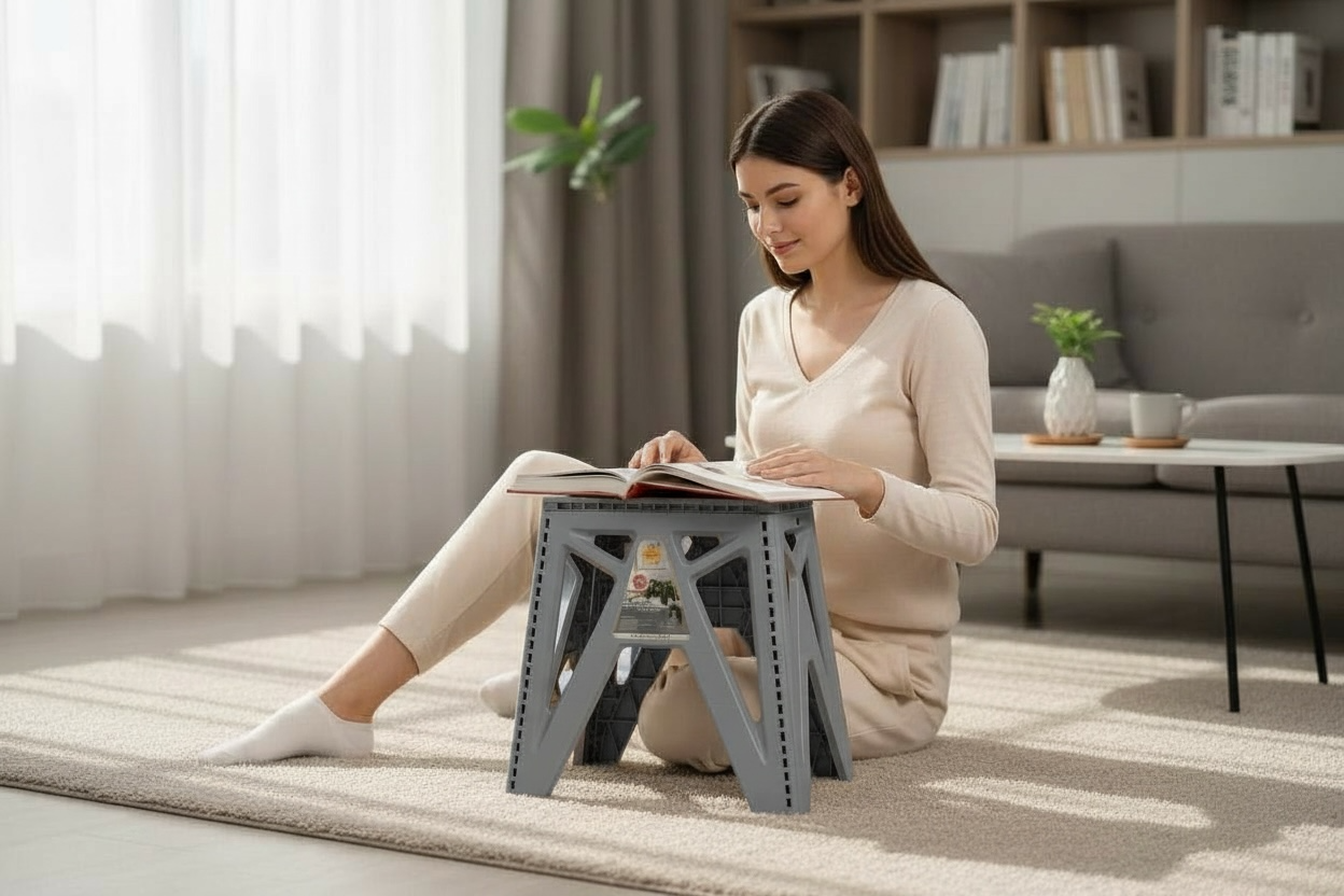 Non Slip Heavy Duty Plastic Folding Stool