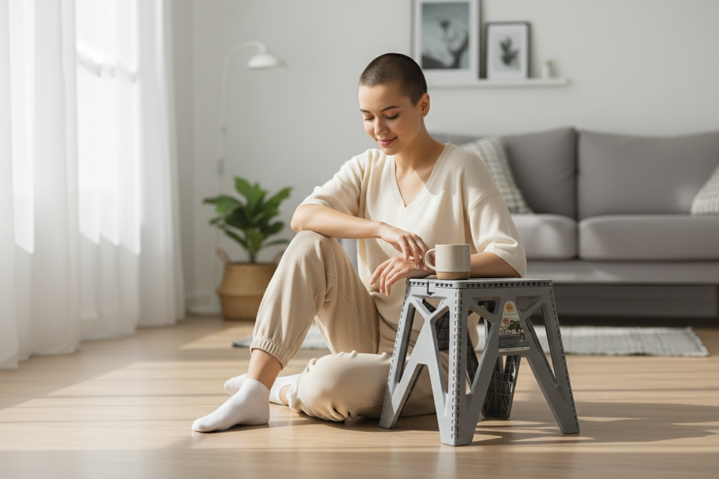 Non Slip Heavy Duty Plastic Folding Stool