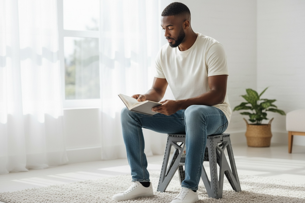 Non Slip Heavy Duty Plastic Folding Stool