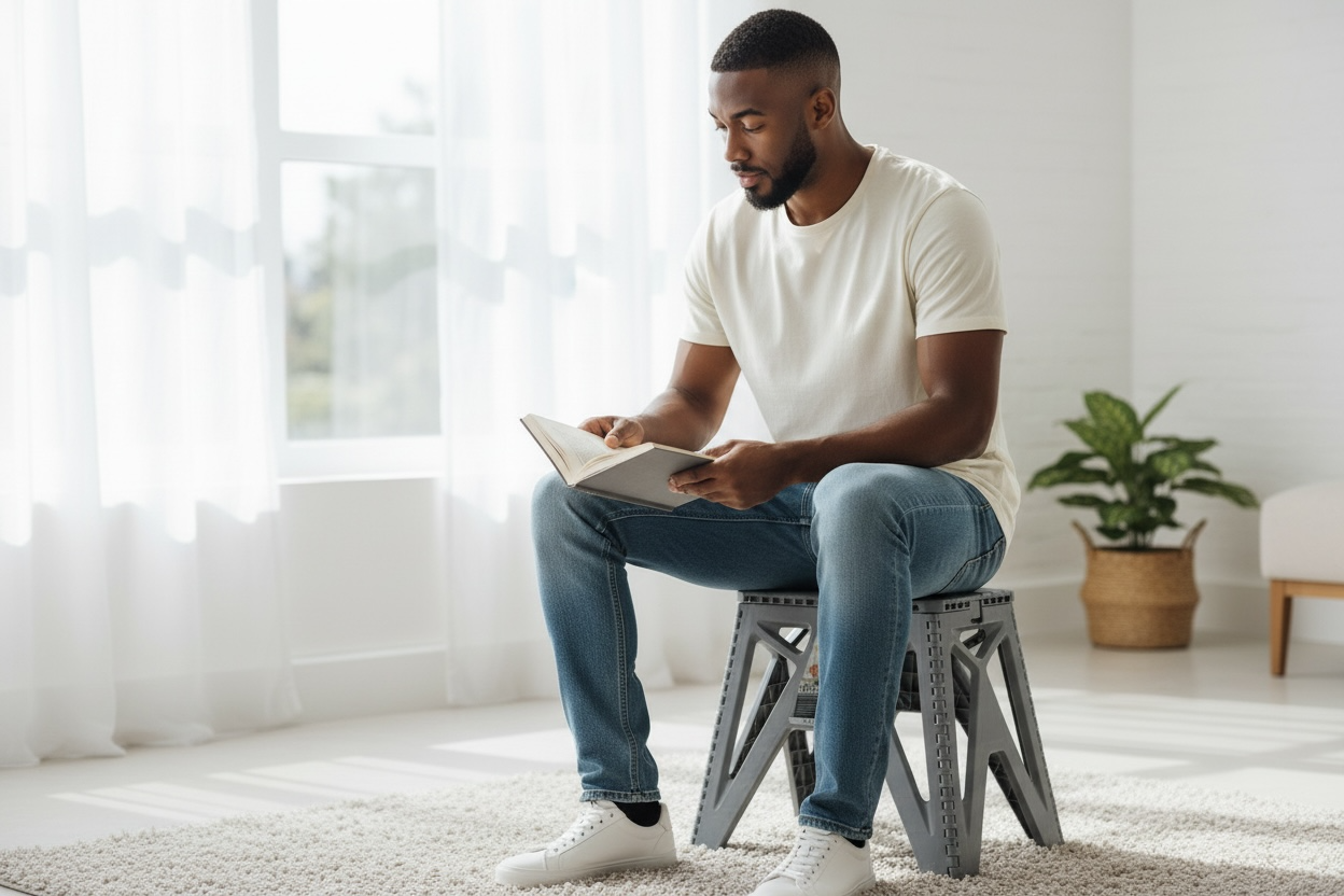 Non Slip Heavy Duty Plastic Folding Stool