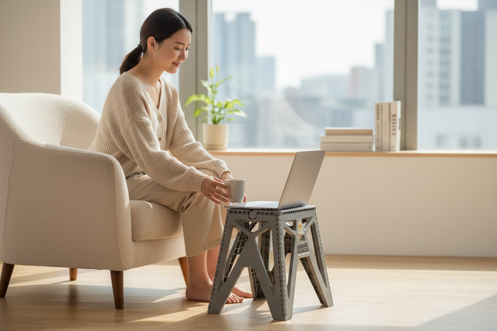 Non Slip Heavy Duty Plastic Folding Stool