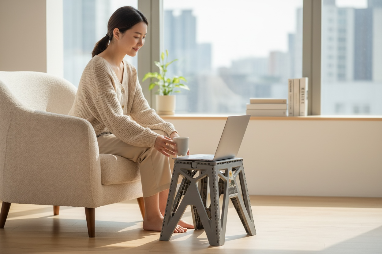 Non Slip Heavy Duty Plastic Folding Stool