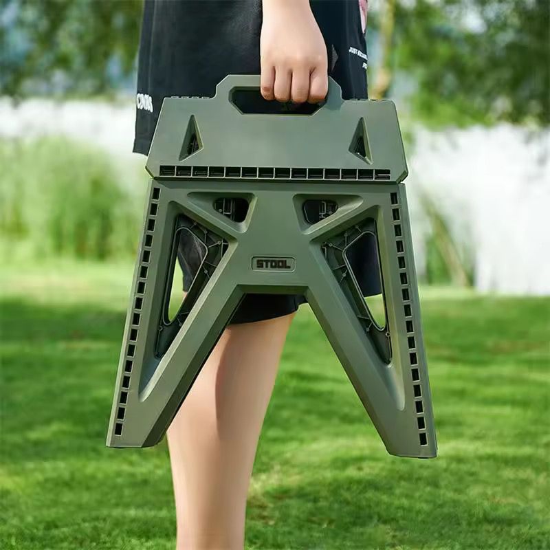 18-inch Non Slip Heavy Duty Plastic Folding Stool